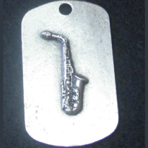Alto Sax 3D Dog Tags