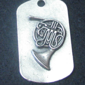 French Horn 3D Dog Tag