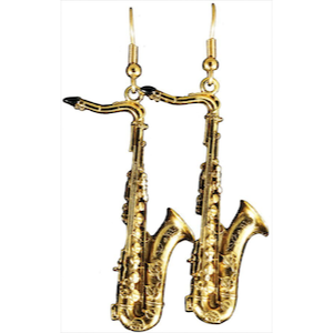 Tenor Sax Earrings (Gold)