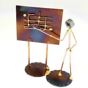 Music Teacher Copper Figurine