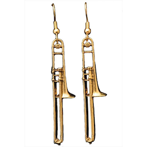 Trombone Earrings (Gold)