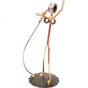 Singer Lady Copper Figurine