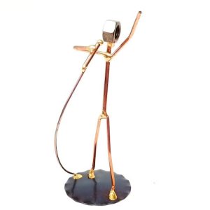 Singer Man Copper Figurine