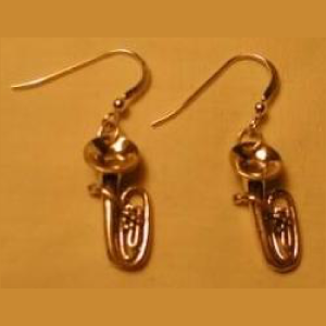 Tuba/Baritone Earrings (Sterling)