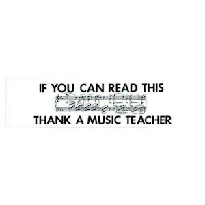 Thank A Music Teacher Bumper Sticker