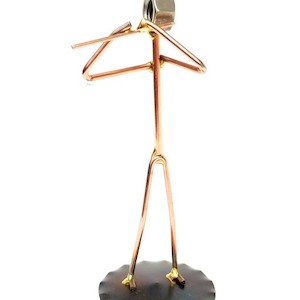 Standing Flute Copper Figurine