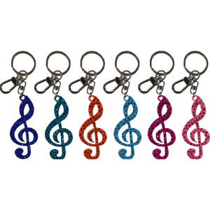 G Clef Glitter Keychain