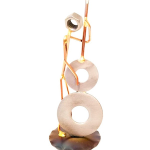 Standing Upright Bass (Violin) Copper Figurine