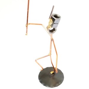 Male Drum Major Copper Figurine