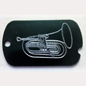 Marching Baritone Dog Tag