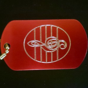 Treble Clef Dog Tag
