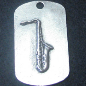 Tenor Sax 3D Dog Tag