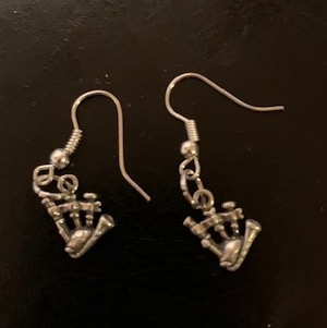 Bagpipes Earrings (Sterling)