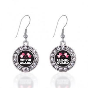 Color Guard Circle With Diamonds Earrings