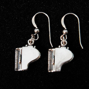 Grand Piano Earrings (Sterling)