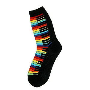 Rainbow Music Over Staves Socks