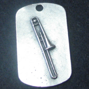 Trombone 3D Dog Tag