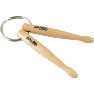 Wooden Pair Of Mini-Drumsticks On Keychain By Paiste