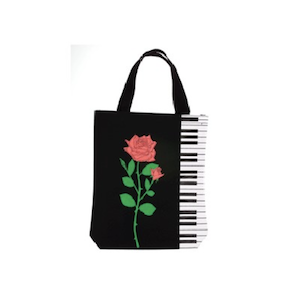 Keyboard with Rose Tote Bag