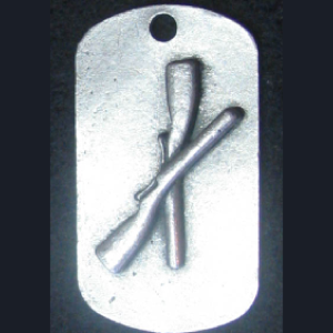 X Rifle 3D Dog Tag
