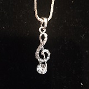 Treble Rhinestone With Large Bottom Stone Necklace