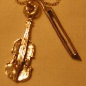 Violin Necklace (Sterling)