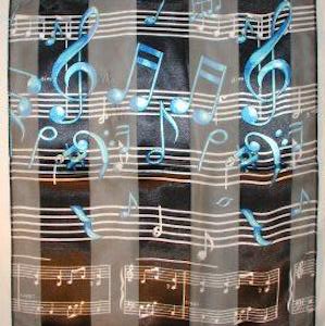 Black And Blue Notes Scarf