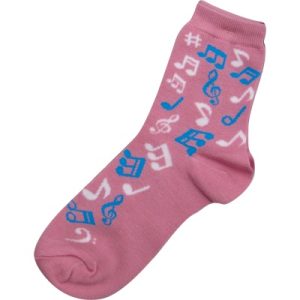 Pink With Notes Socks