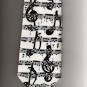 Black & White Big Notes Tie