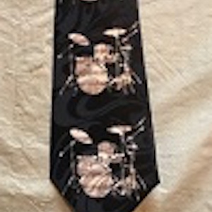 Black & White Drums Tie