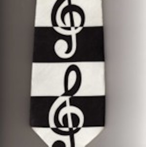 Blue Treble Clefs Tie