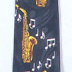 Sax with Notes Tie