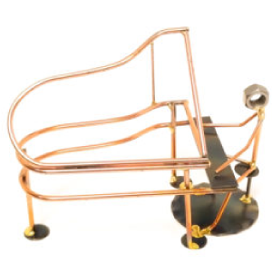 Baby Grand Piano Copper Figurine