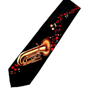 Tuba With Red Notes Tie