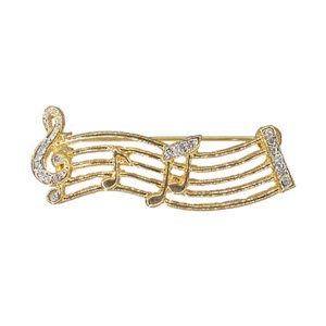 Music Staff & Notes Brooches