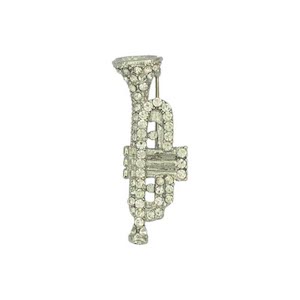 Trumpet Rhinestone Brooches