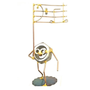 Bass Cleff Copper Figurine