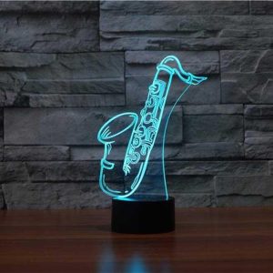 Saxophone 3D Illusion Lamp