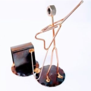 Electric Guitar Copper Figurine