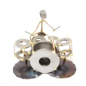 Full Drum Set Copper Figurine