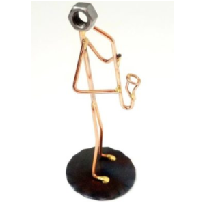 Standing Clarinet Alto Copper Figurine