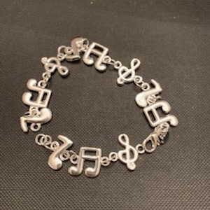 Music Note Charm Bracelet (sterling)