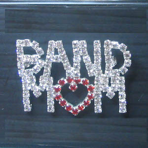 Band Mom Rhinestone Brooches