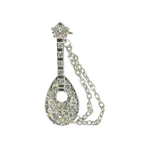 Banjo Rhinestone Brooches