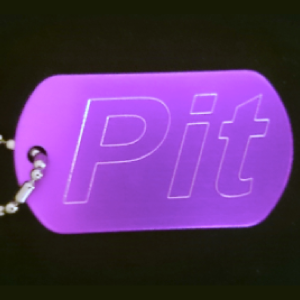 Pit (Word) Dog Tag
