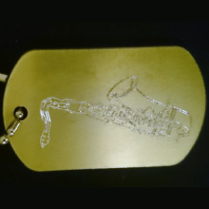 Tenor Sax Dog Tag