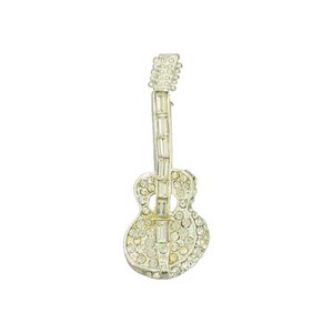 Guitar Rhinestone Brooches