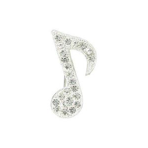 Music Notes Rhinestone Brooches