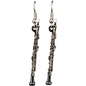 Black Oboe Earrings