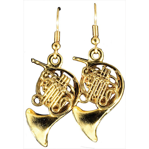 French Horn Earrings (Gold)